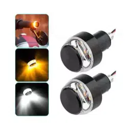 Cartronics Motorcycle Bike Handle Light Dual Color Turn Signal Indicator Light-32
