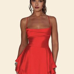 Blooming Tales Layered Fit & Flare Mini Dress-picture-0