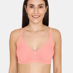 Rosaline by Zivame Salmon Rose Non Wired Non Padded Seamless Bra-picture-32
