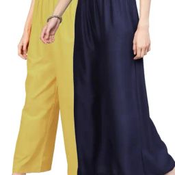 N-Gal Multicolor Flared Fit Palazzos (Pack Of 2)-image-31