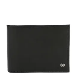 Louis Philippe Men Black Solid Bifold Made from Premium Leather Card Wallet-47