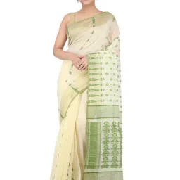 Pinkloom Beige Woven Jamdani Saree-picture-42