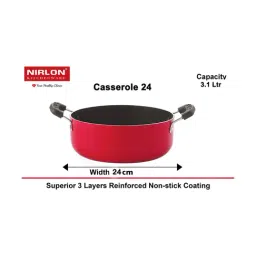 Nirlon Non-Stick Red Aluminium Cookware Essential Combo Set of 4 Pieces-7