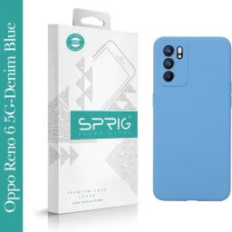 Sprig Liquid Silicone Back Cover for Oppo Reno 6 5G (Blue)-image-22
