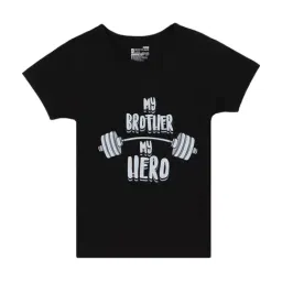 Proteens Kids Black Cotton Printed T-Shirt-image-134