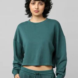 Only Green Cotton Sweatshirt-image-49