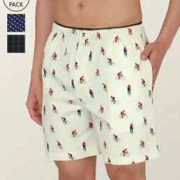 XYXX Multi Cotton Relaxed Fit Checks Boxers - Pack Of 3-image-43