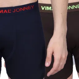 Vimal Jonney Assorted Cotton Regular Fit Trunks - Pack of 2-picture-22