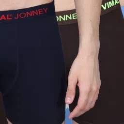 Vimal Jonney Assorted Cotton Regular Fit Trunks - Pack of 3-picture-40