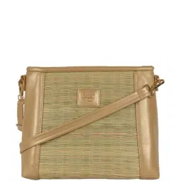 Baggit Beige Textured Medium Sling Handbag-80