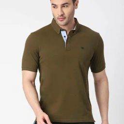 Dragon Hill Olive Slim Fit Polo T-Shirt-image-20