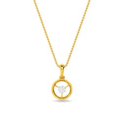 Kisna Diamond & Gold Jewellery 18k Round Diamond Pendant-image-9
