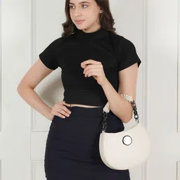 Flingo Leather Structured Handheld Bag image 2