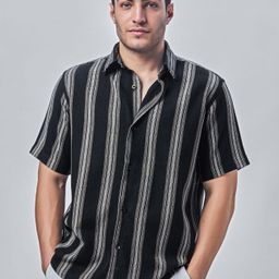 BUSCOTT Men Smart Striped Casual Shirt-image-96