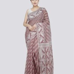 Pinkloom Pink Cotton Woven Saree-picture-23