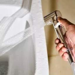 D&B BATHWARE ABS Chrome Finish Health Faucet with 1 m Hose and Holder, DB-TLTHF6619 image 5