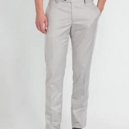 Arrow Grey Regular Fit Trousers-picture-6