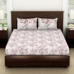 Spaces Abstract Brown 144 TC Cotton King Bedsheet With 2 Pillow Covers-picture-17