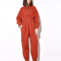 Only Rust Cotton Regular Fit Jumpsuit-14
