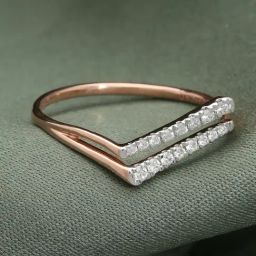 Malabar Gold and Diamonds 18k Rose Gold Diamond Ring-image-34