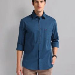 AD by Arvind Blue Slim Fit Shirt-picture-12
