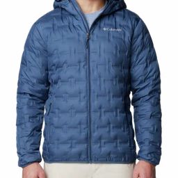 Columbia Blue Polyester Relaxed fit Hooded Jacket-image-81