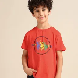 U.S. Polo Assn. Boys Orange Printed T-Shirt-picture-45