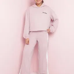 Lil Tomatoes Violet Looper Regular Track Suit-image-4
