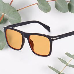 Peter Jones Eyewear Unisex Square Sunglasses with UV Protected Lens 58032Y-Yellow-48