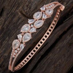 Kushal's Fashion Jewellery Rose-Gold Tone Kada for Women-picture-18