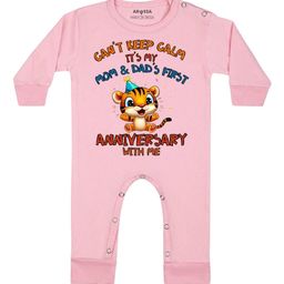 Arvesa Mom & Dad Anniversary With Me Printed Bodysuit-image-82