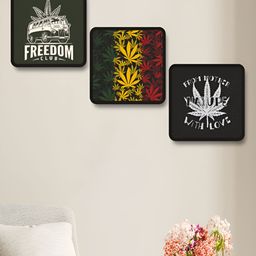 Aura Black & White 3 Pieces Motivational Quotes Printed Wooden Wall Art-image-99
