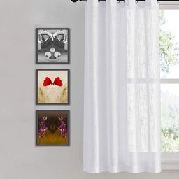 HOMEMONDE White Cotton Window Curtain-image-35