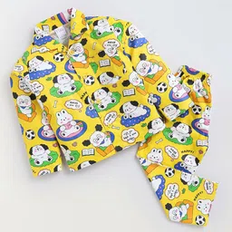 NAUTI KIDZ Boys Pure Cotton Cartoon Characters Printed Night suit-image-96