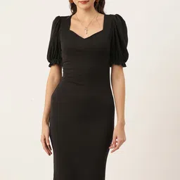 DressBerry Puff Sleeve Sheath Dress-picture-1