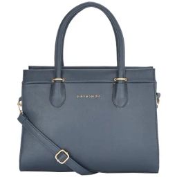 Pierre Cardin Navy Textured Medium Handbag-image-28