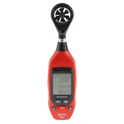 RS PRO RS-90 NTC, vane Anemometer, Measures Air Temperature and Velocity Model No 1558899-15