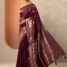 Libas Woven Design ethinc motif Zari Banarasi Saree-picture-24