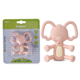 Baybee Elephant BPA Free Silicone Teether for Baby - Pink-11