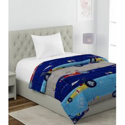 Hosta Homes 210 GSM Glace Cotton Toons Printed Microfibre Filled Single Bed Comforter - Multicolor-image-2