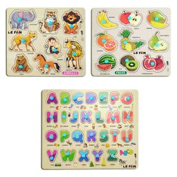Mingkids Kids Educational Jigsaw Puzzles Learning Toys Kit Board Game Set of Animals Alphabets & Fruit Educational Toy Pack of 3 - 43 Pieces-7