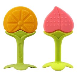 Domenico Baby Silicone Teether Orange & Peach- Multicolor-18