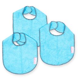 Mumma's Touch Organic Bamboo Baby Bib - Aqua - Pack of 3-23