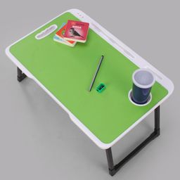White Border Multipurpose Foldable  Study Table - Green-19