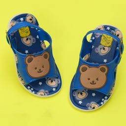 Yellow Bee Eva Bear Applique Adventure Sandals- Blue-picture-26