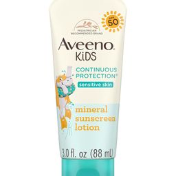 Aveeno Kids Continuous Protection Zinc Oxide Mineral Sunscreen Lotion for Sensitive Skin with SPF 50 - 88 ml-image-39