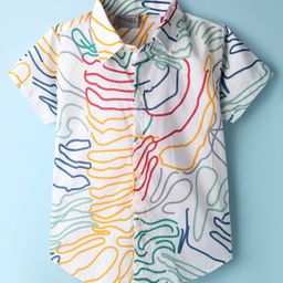 Dapper Dudes Full Sleeves Abstract Printed Shirt - Multi Colour-picture-17