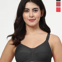 LILY Women Pack Of 3 Full Coverage Non Padded Non-Wired Minimizer Bra-7