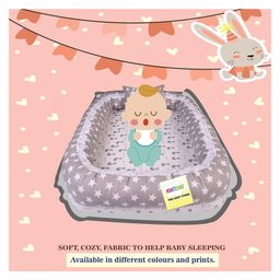 Kwitchy New Born Luxury Bedding Baby Memory Foam Bed with Mosquito Net (0-12 Months) Grey image 2