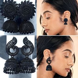 Varico Pack Of 2 Artificial Beads Beaded Dome Shaped Jhumkas-20